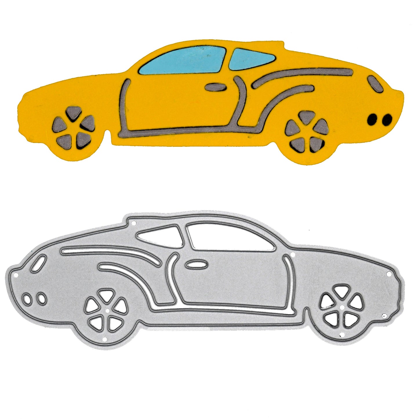 Sports Car Metal Cutting Die for Card Making – Racing Car Silhouette