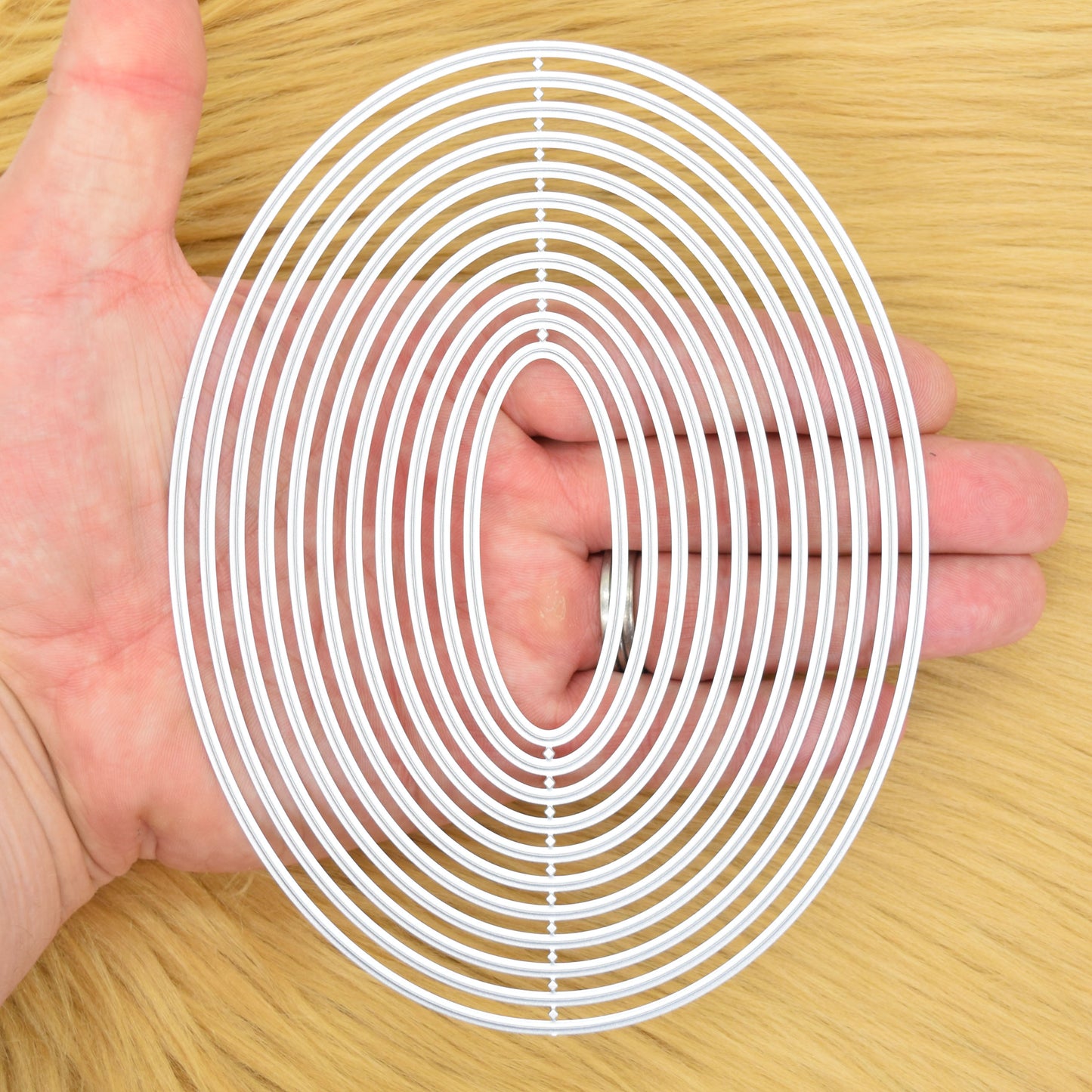 Large Nest of 11 Plain Oval Metal Cutting Dies – Layering Set