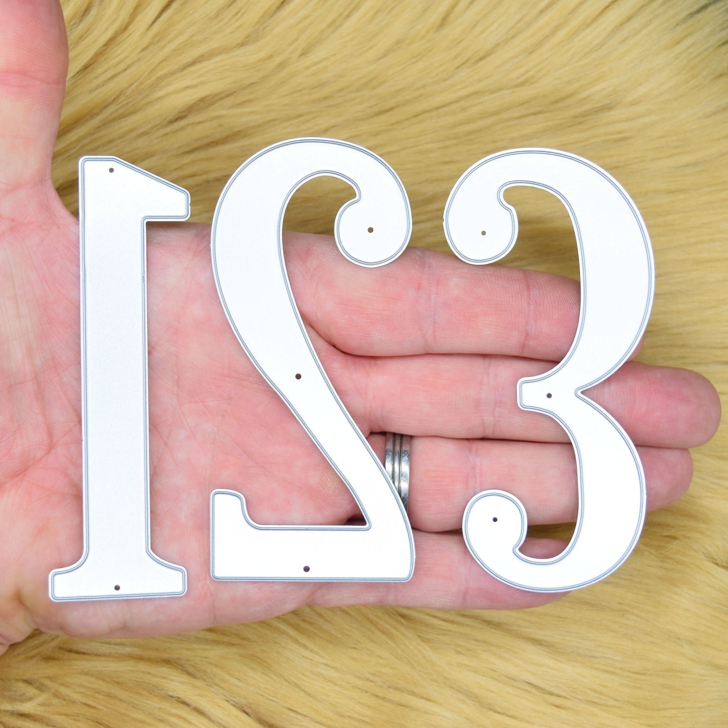 Large Number Metal Cutting Dies 0–9 – 10 cm Numerals Set
