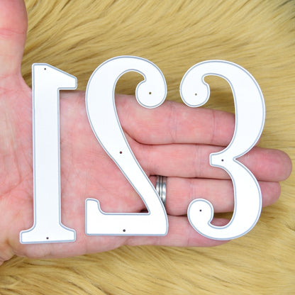 Large Number Metal Cutting Dies 0–9 – 10 cm Numerals Set