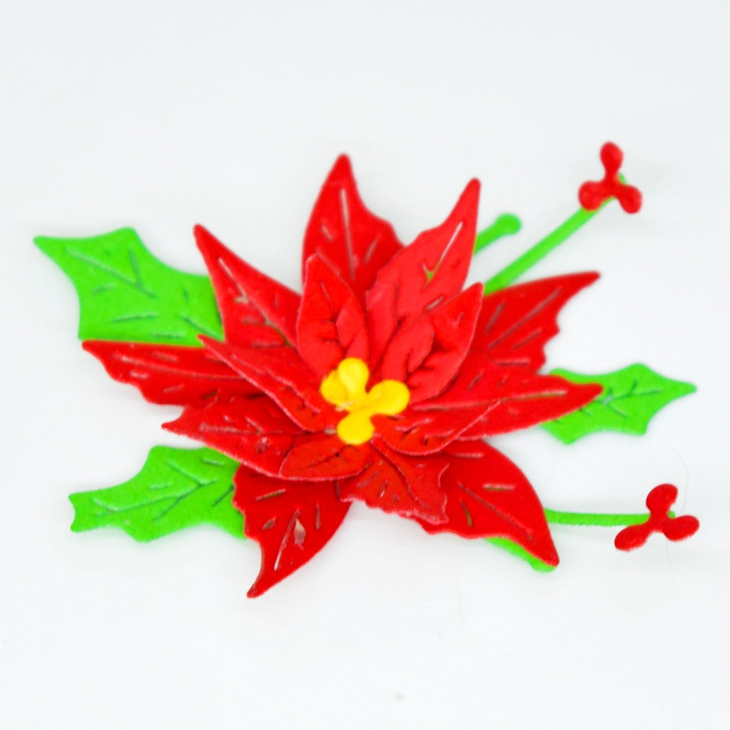 3D Poinsettia Flower Metal Cutting Dies – Layered Christmas Set