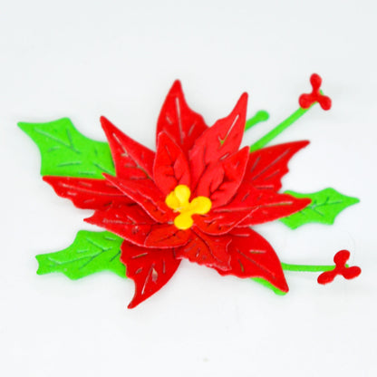 3D Poinsettia Flower Metal Cutting Dies – Layered Christmas Set