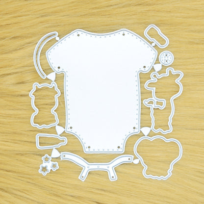 Babygrow Metal Cutting Die Set – Baby Clothes with Giraffe, Elephant & Calf