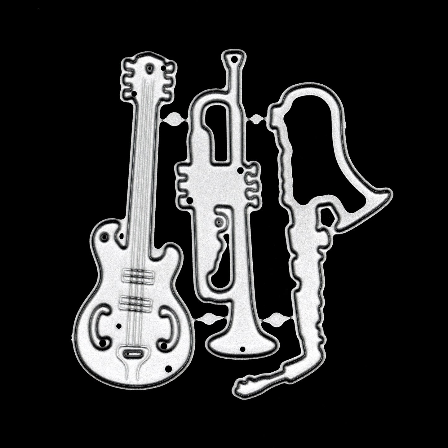 Musical Instruments Metal Cutting Dies – Saxophone, Trumpet & Guitar Set