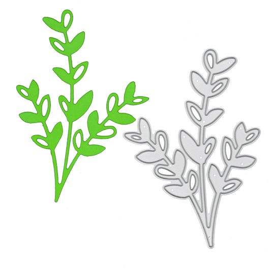 Leaves Stems Metal Cutting Die – Botanical Foliage Branch Craft Die
