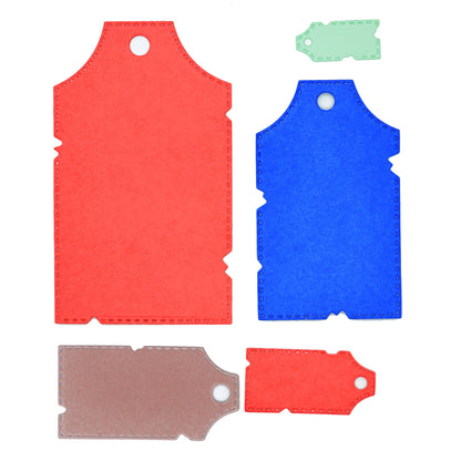 Stitched Distressed Edge Tag Nesting Metal Cutting Dies – Set of 5 Labels