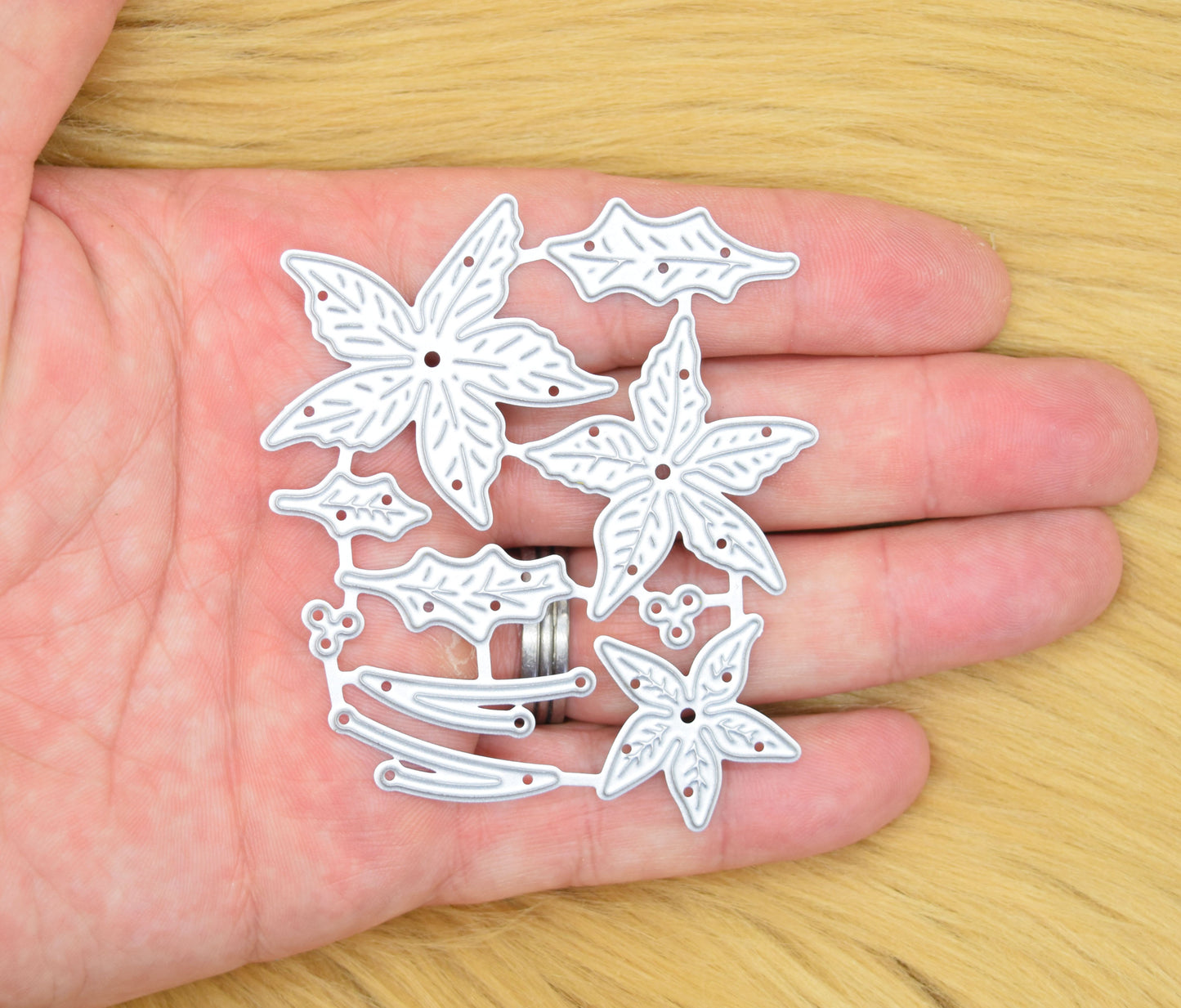 3D Poinsettia Flower Metal Cutting Dies – Layered Christmas Set