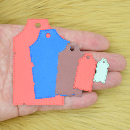Stitched Distressed Edge Tag Nesting Metal Cutting Dies – Set of 5 Labels
