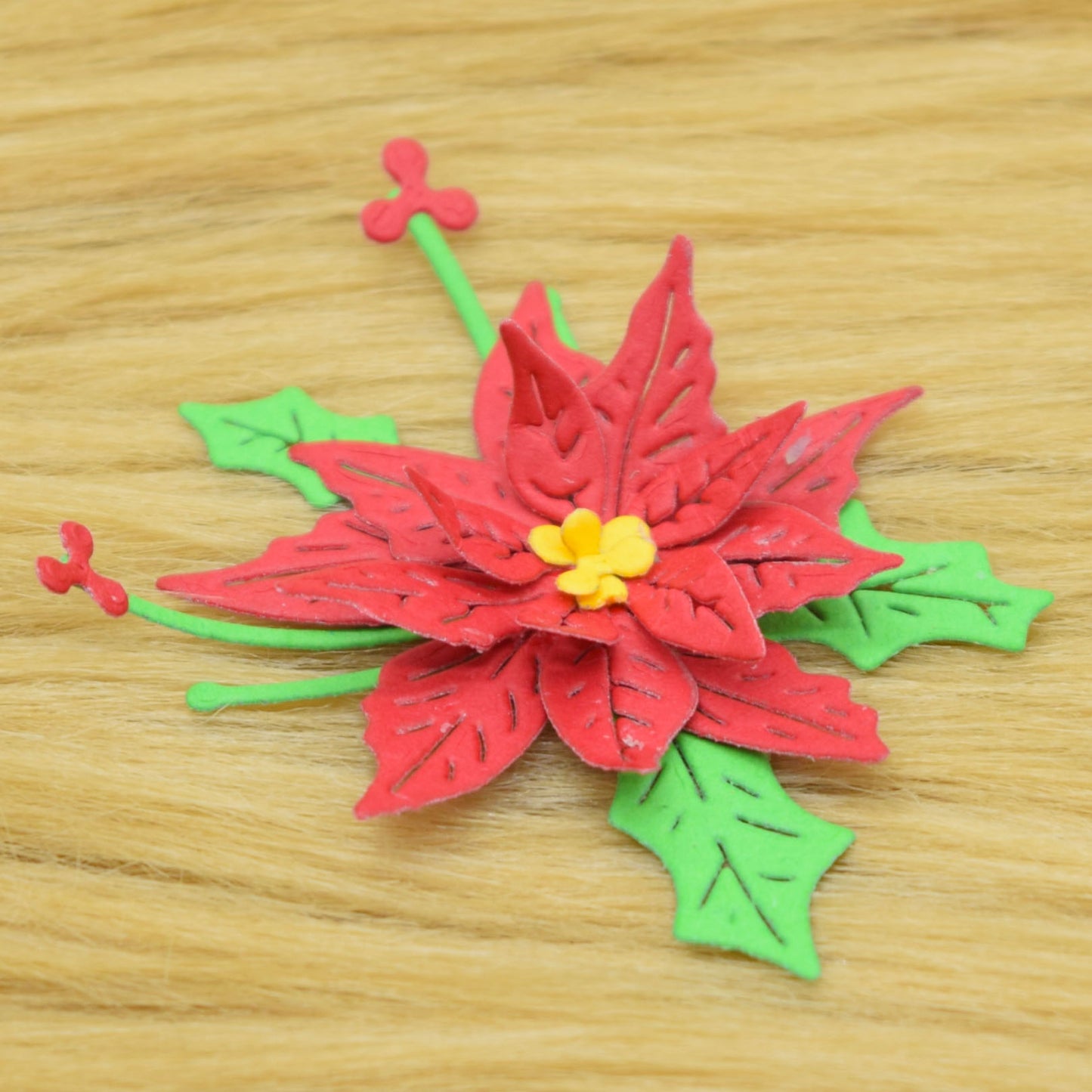 3D Poinsettia Flower Metal Cutting Dies – Layered Christmas Set