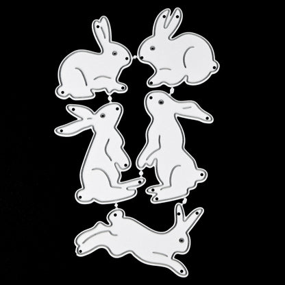 Easter Bunnies Rabbits & Hares Metal Cutting Dies – Set of 5