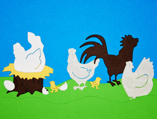 Farmyard Chickens Chicks & Eggs Metal Cutting Dies – 9pc