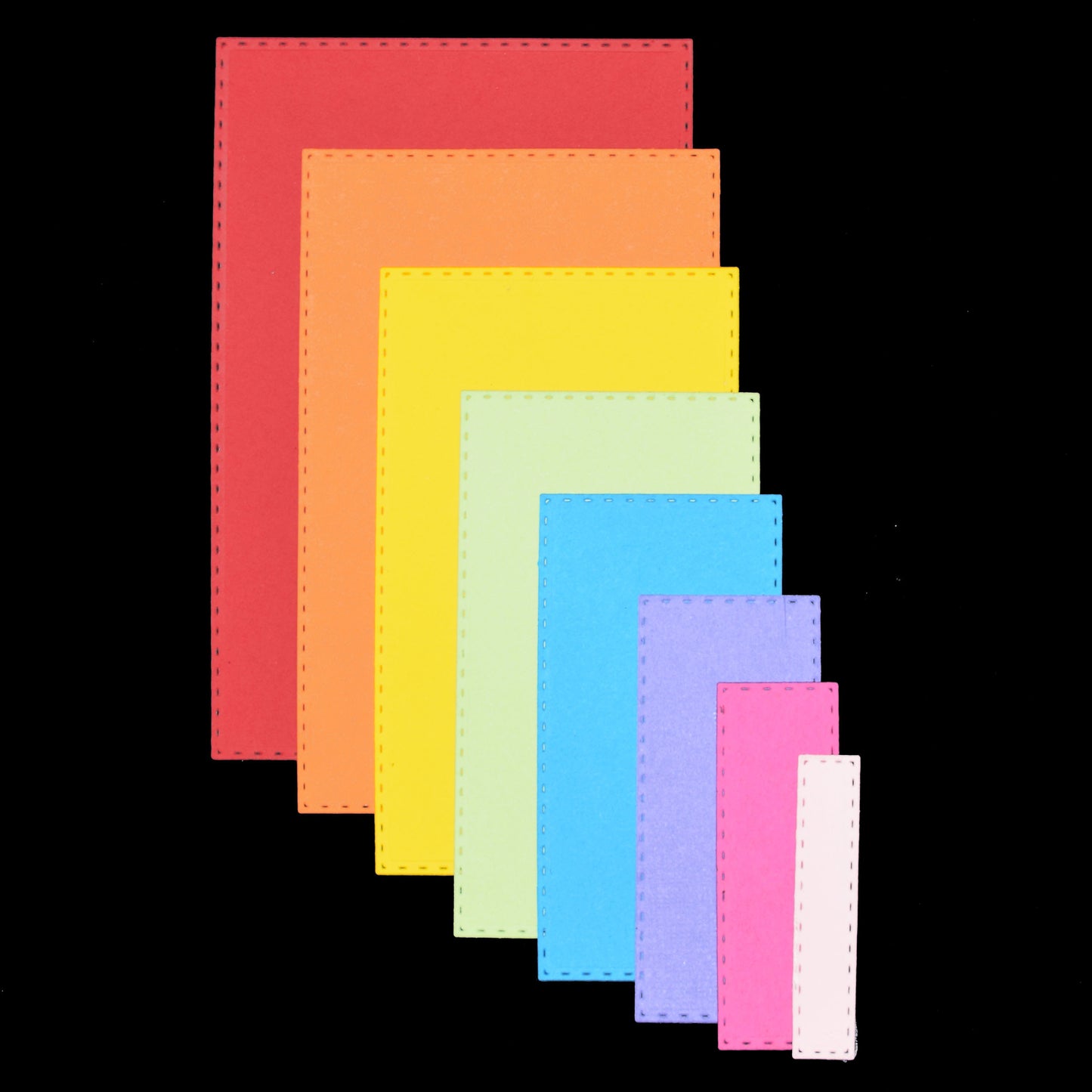 Rectangle Stitch Edge Nesting Metal Cutting Dies – Set of 8