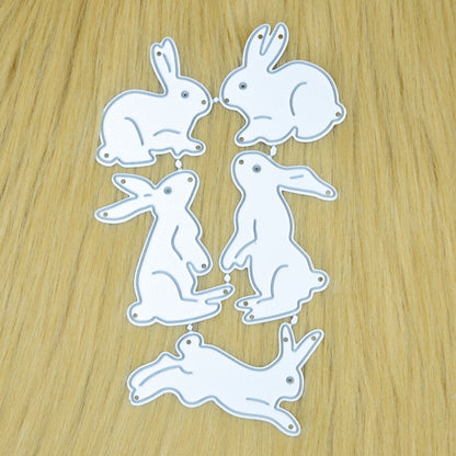 Easter Bunnies Rabbits & Hares Metal Cutting Dies – Set of 5