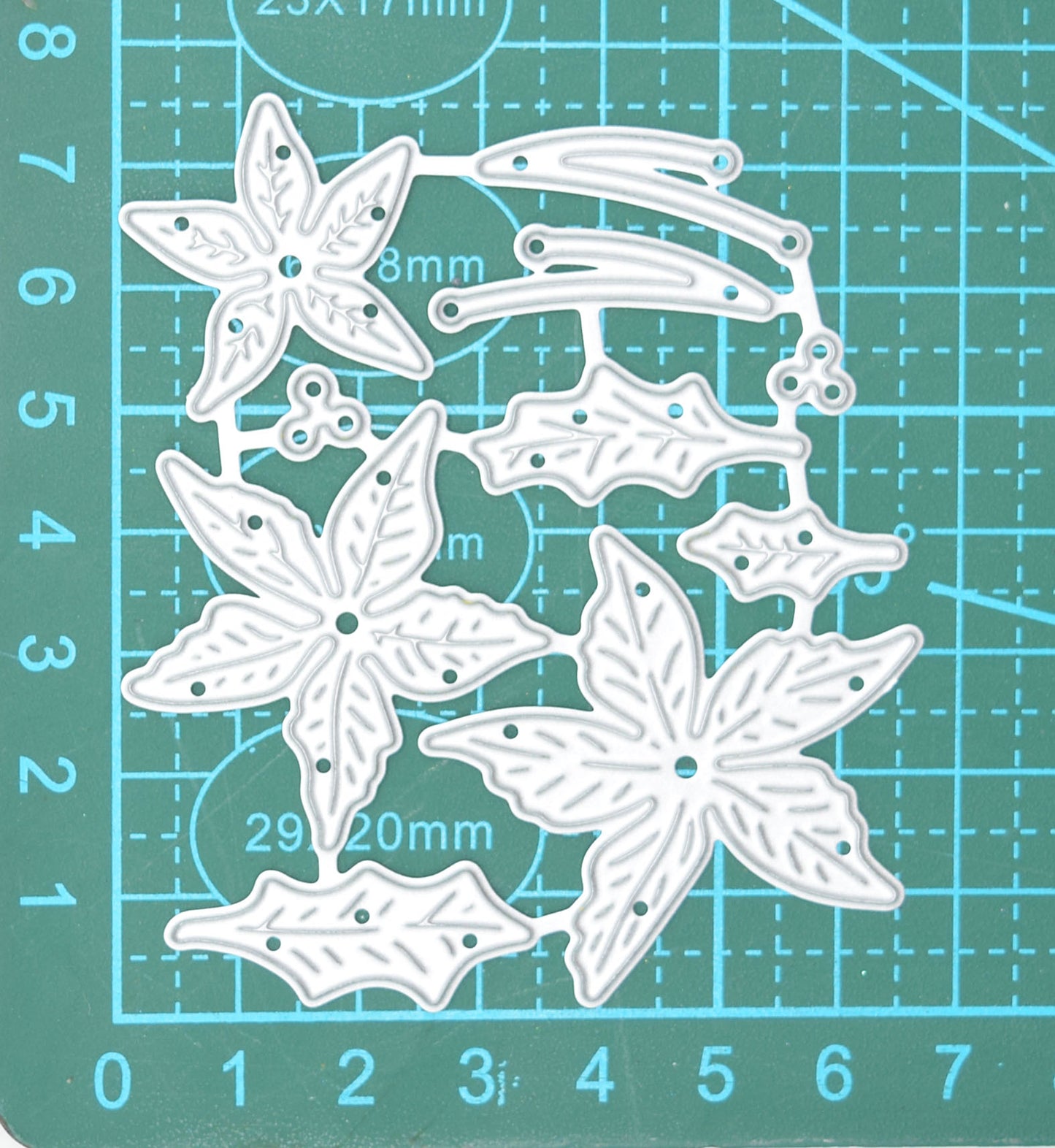 3D Poinsettia Flower Metal Cutting Dies – Layered Christmas Set