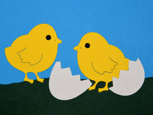 Easter Chicks & Cracked Egg Metal Cutting Dies Set