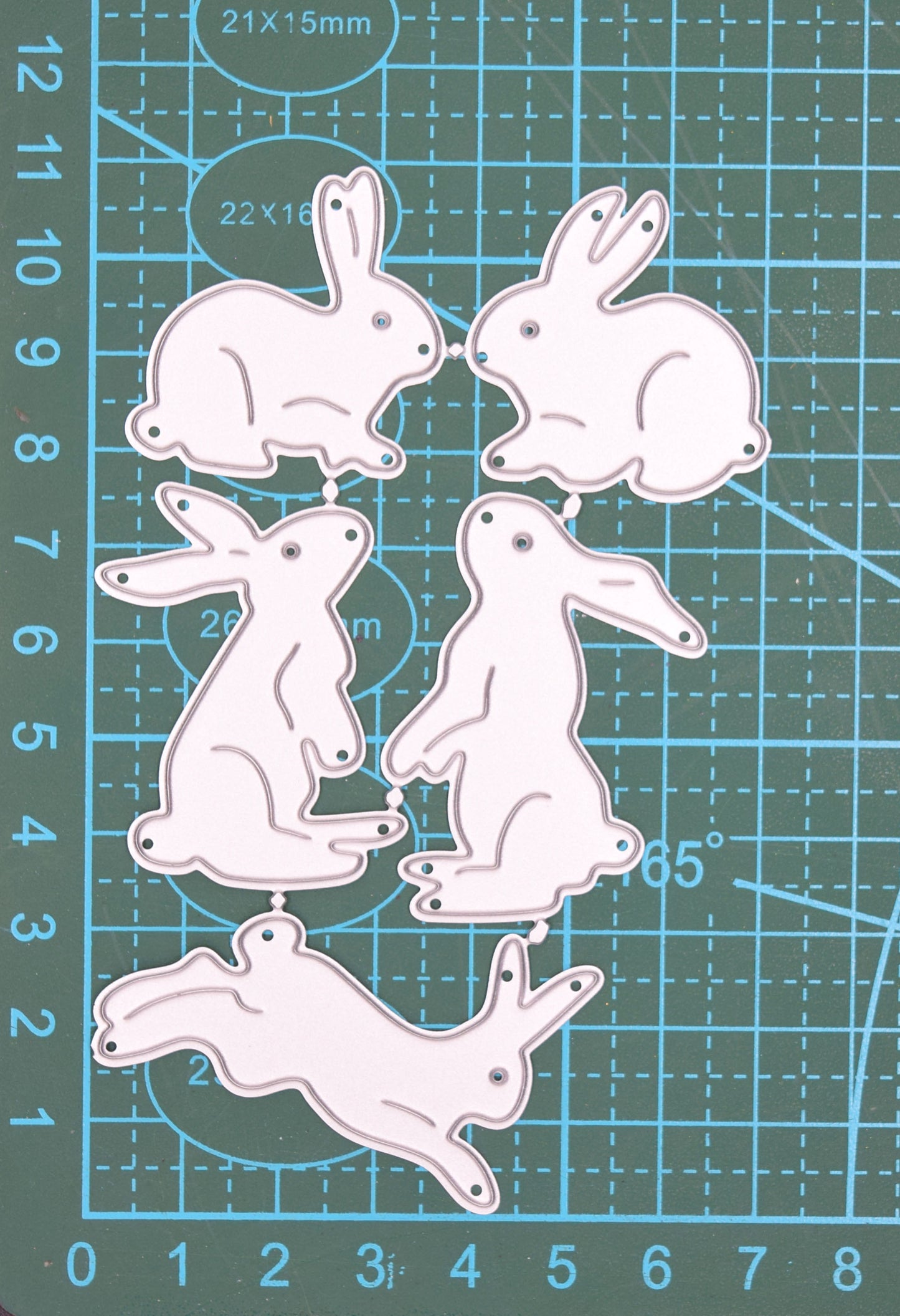 Easter Bunnies Rabbits & Hares Metal Cutting Dies – Set of 5