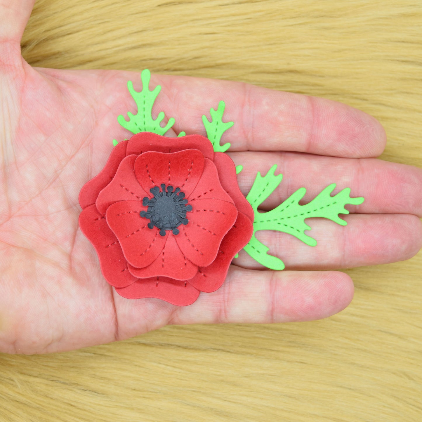 3D Poppy Flower Metal Cutting Dies – Remembrance Layered Set