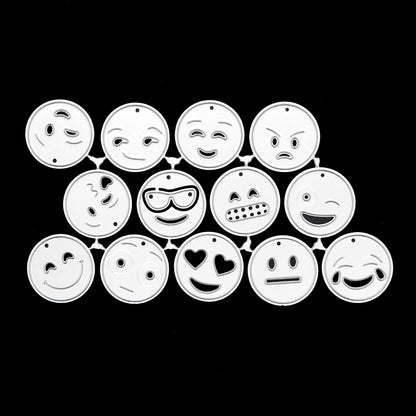 13 Smiley Emoji Face Metal Cutting Dies – Expression Set