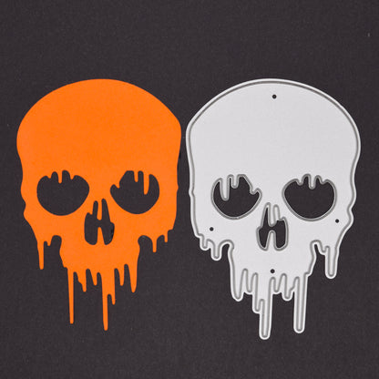 Melting / Dripping Skull Metal Cutting Die For Card Making & Paper Crafts