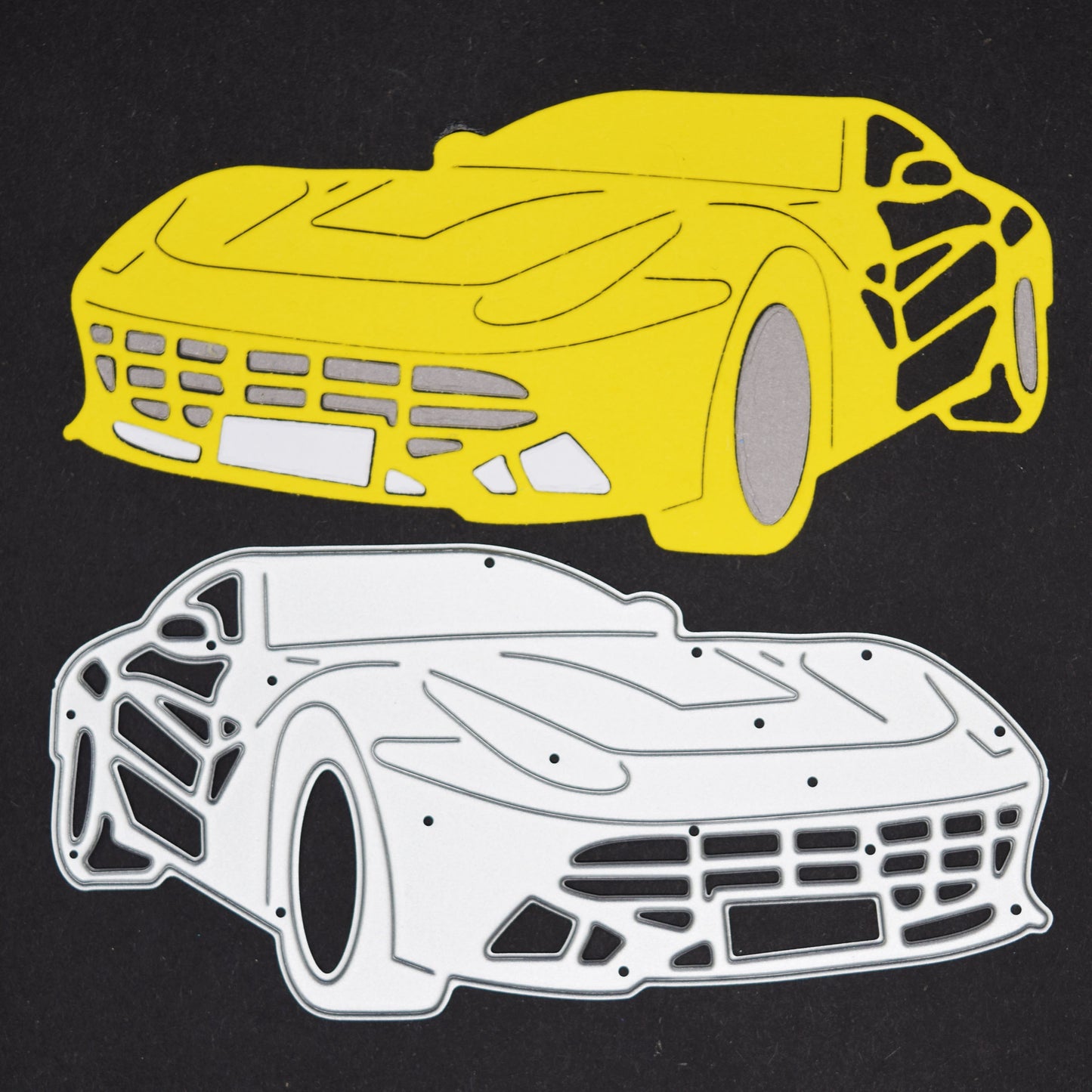Sports Car Metal Cutting Die – Supercar Silhouette Craft Die