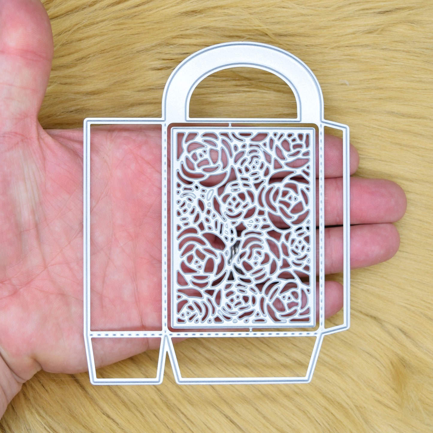 3D Floral Decorative Bag Metal Cutting Die – Lace Gift Favour Bag Template