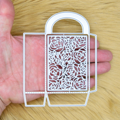 3D Floral Decorative Bag Metal Cutting Die – Lace Gift Favour Bag Template