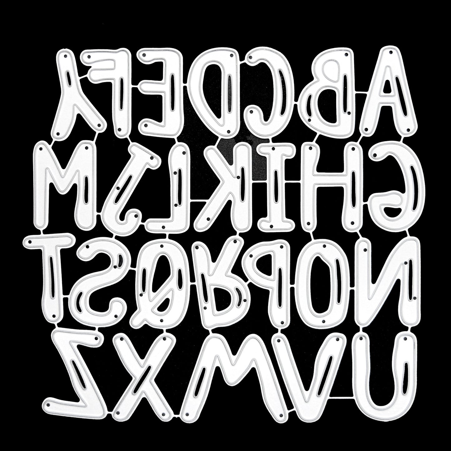Uppercase Highlight Alphabet Metal Cutting Dies – 3.2cm Lettering Set