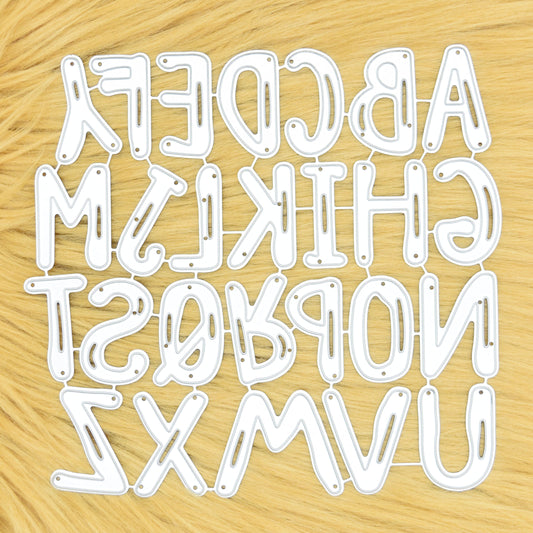 Uppercase Highlight Alphabet Metal Cutting Dies – 3.2cm Lettering Set