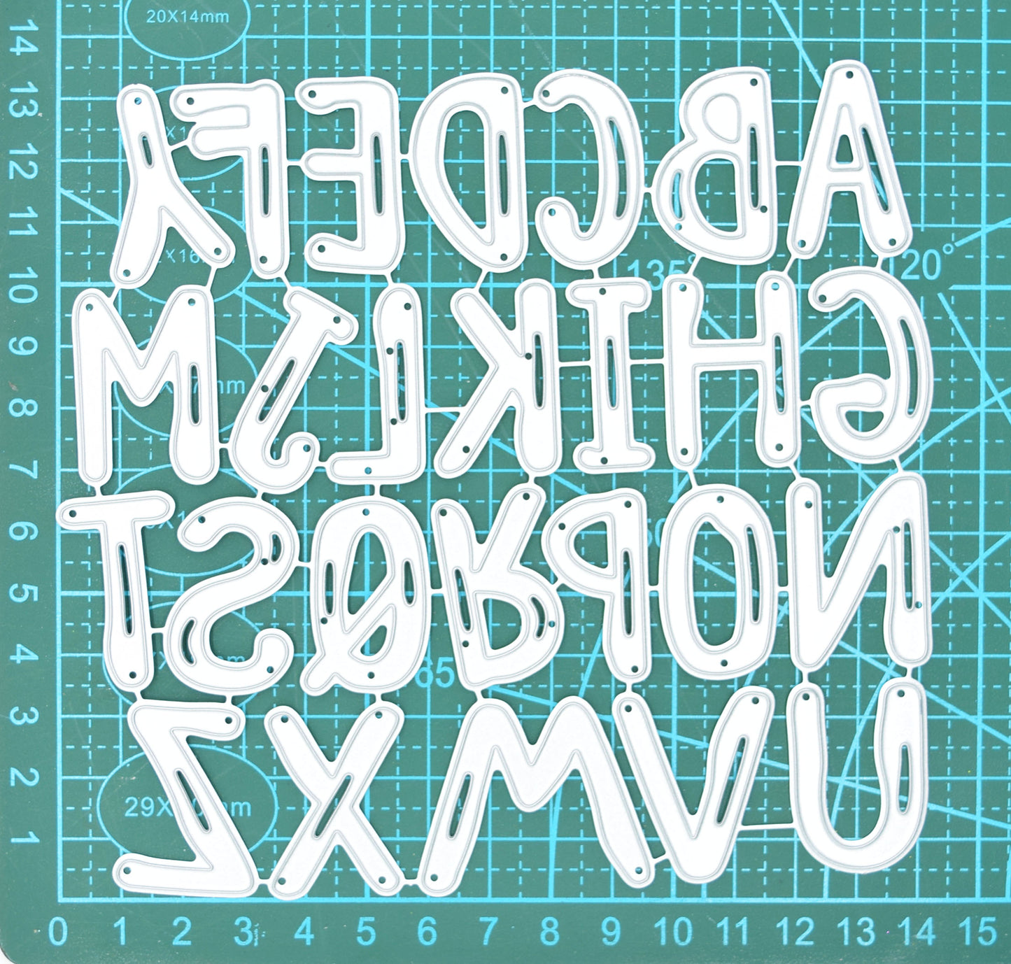Uppercase Highlight Alphabet Metal Cutting Dies – 3.2cm Lettering Set