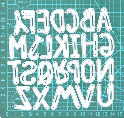 Uppercase Highlight Alphabet Metal Cutting Dies – 3.2cm Lettering Set