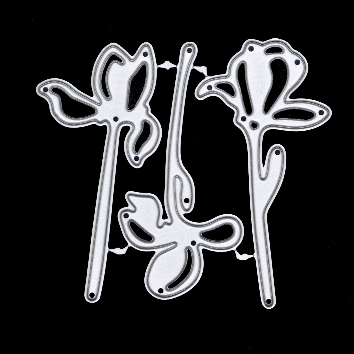 Iris Flowers Metal Cutting Dies Set – 3 Floral Craft Dies