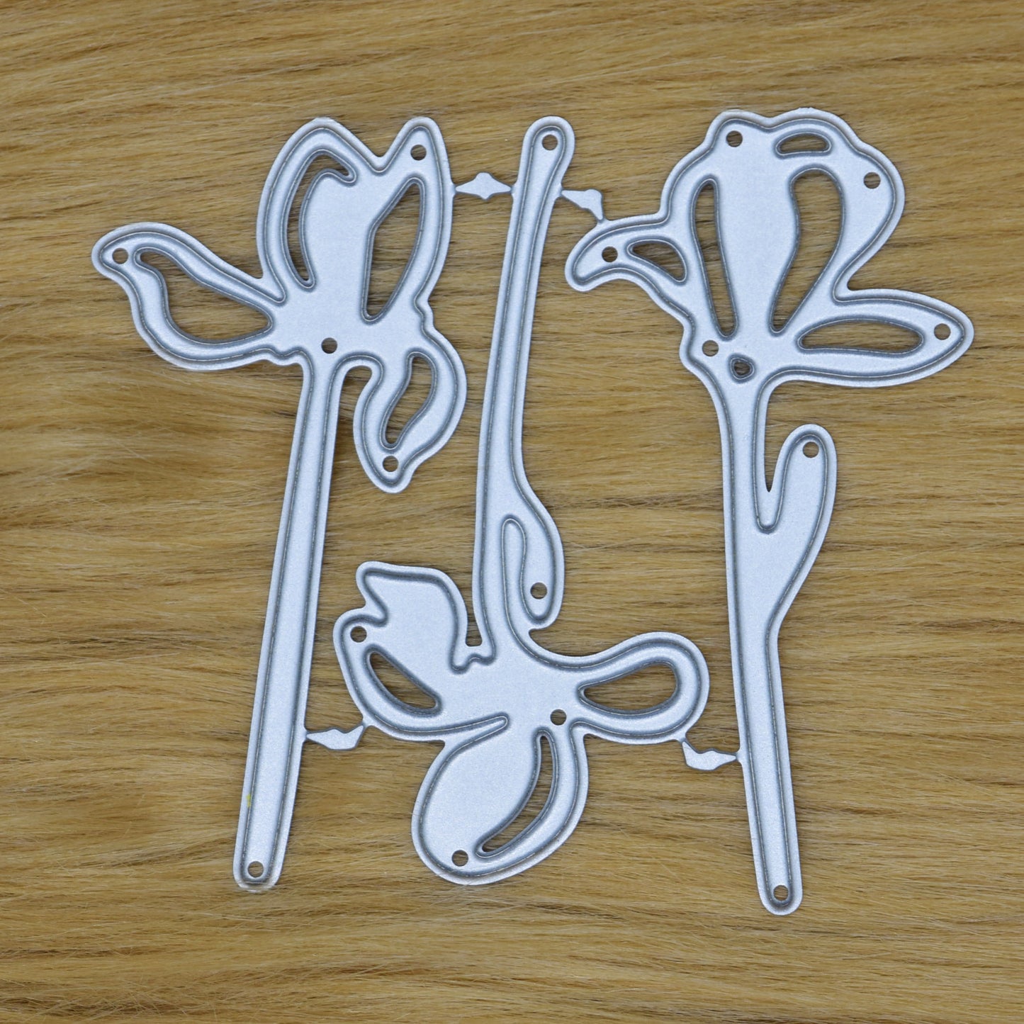 Iris Flowers Metal Cutting Dies Set – 3 Floral Craft Dies
