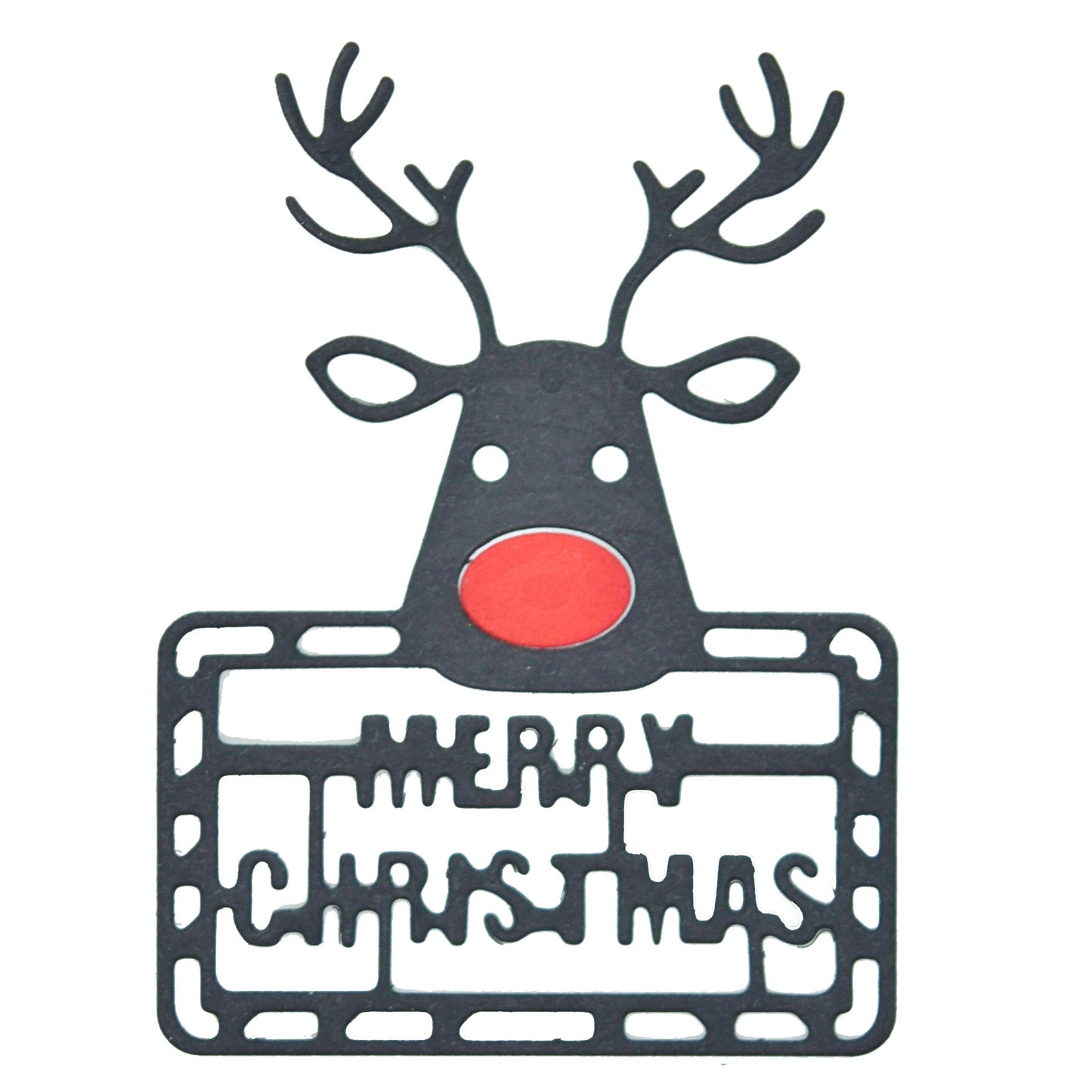 Reindeer “Merry Christmas” Metal Cutting Die – Festive Cardmaking