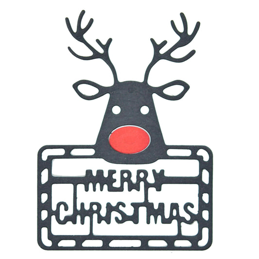 Reindeer “Merry Christmas” Metal Cutting Die – Festive Cardmaking