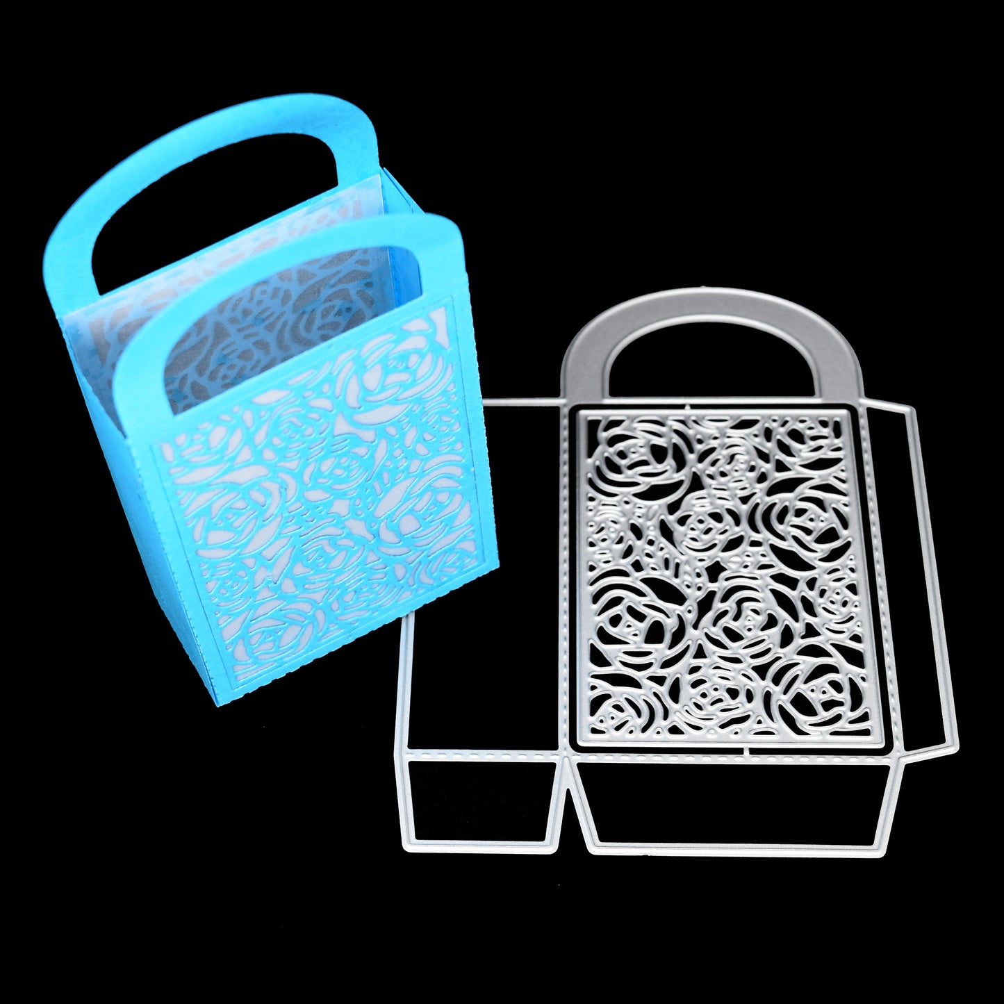 3D Floral Decorative Bag Metal Cutting Die – Lace Gift Favour Bag Template