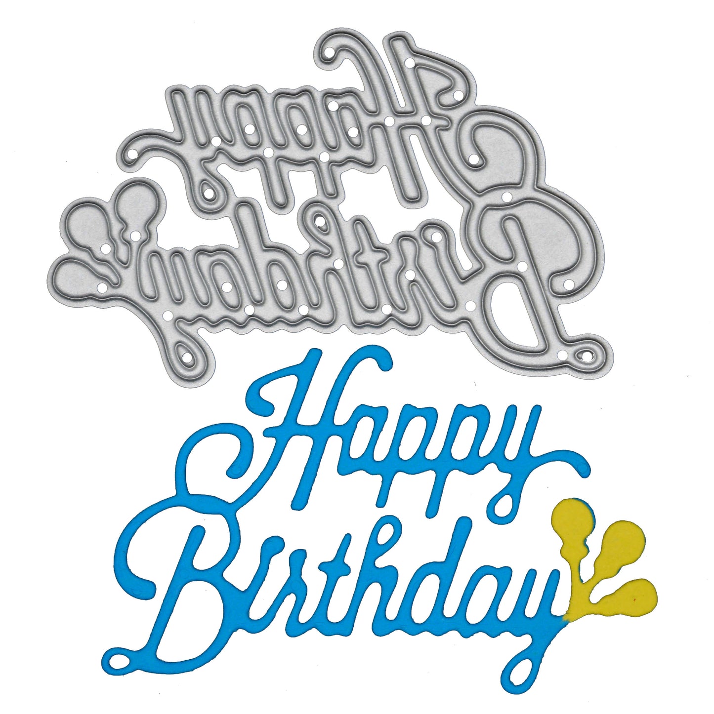 Happy Birthday Balloon Sentiment Metal Cutting Die – Card Making Craft Die