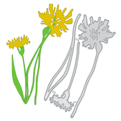 3 Piece Dandelion Metal Cutting Dies Set – Floral Flower Craft Dies