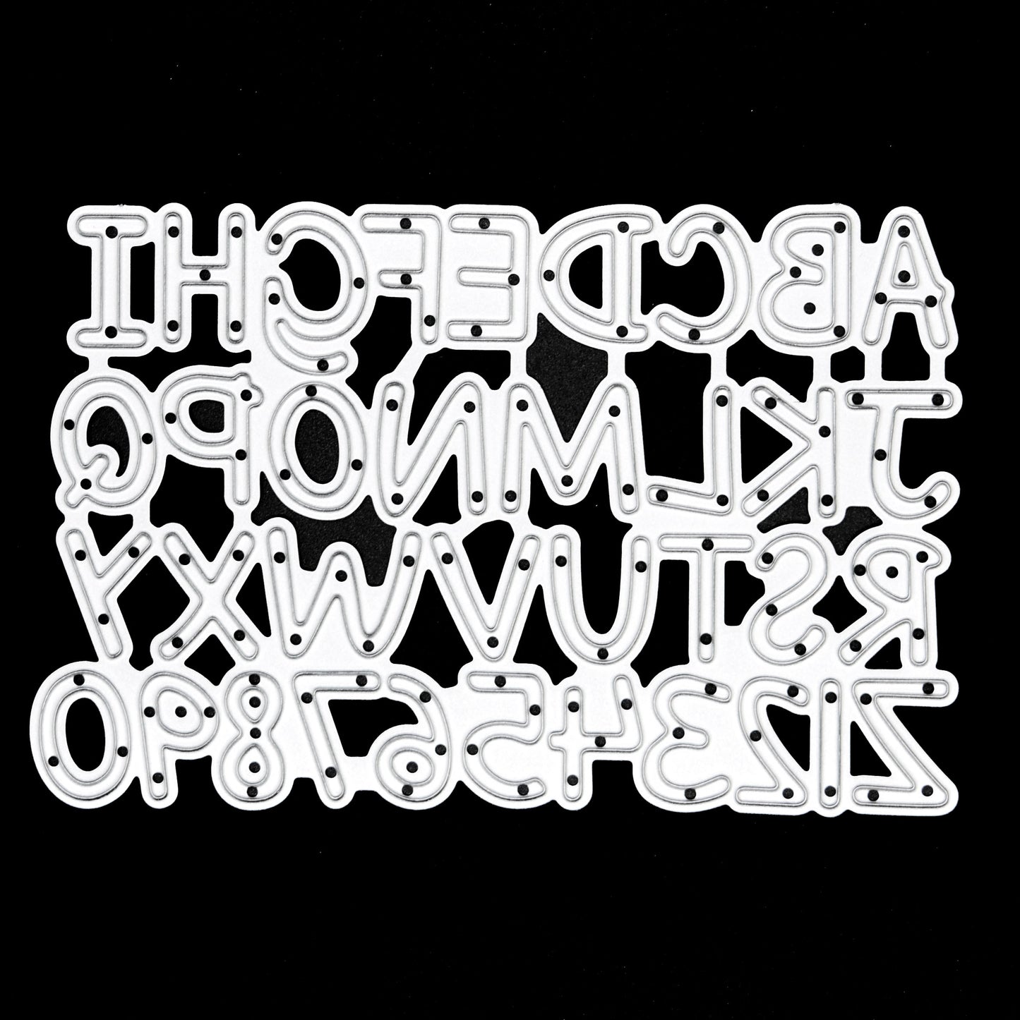 Uppercase Alphabet & Numbers Metal Cutting Die Plate – A–Z & 0–9 1.5cm