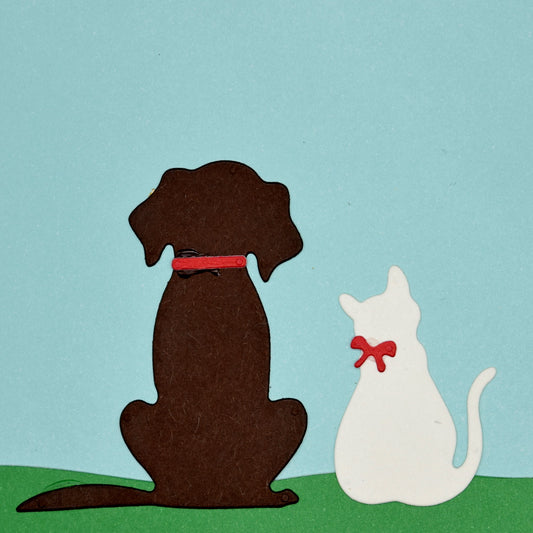 Cat & Dog Silhouette Metal Cutting Dies Set – Cute Pet Card Making Dies