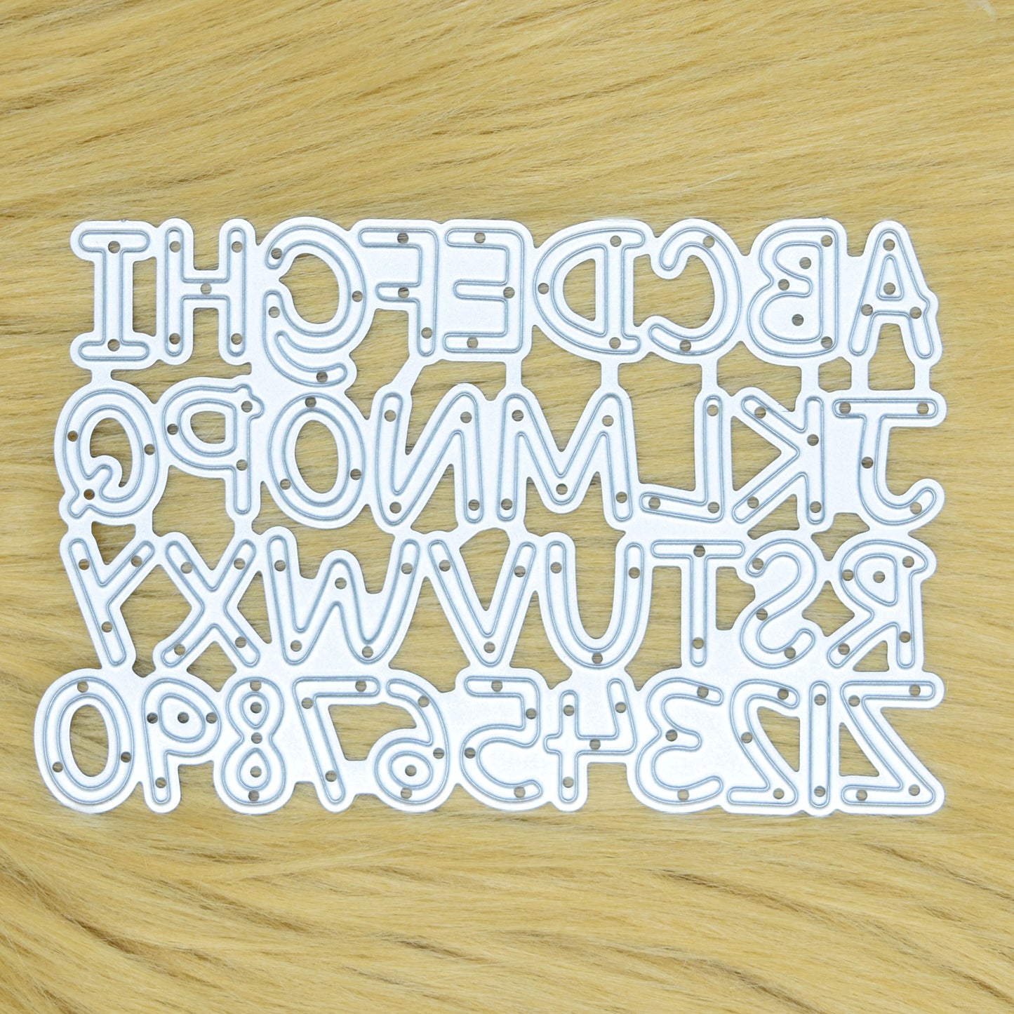 Uppercase Alphabet & Numbers Metal Cutting Die Plate – A–Z & 0–9 1.5cm