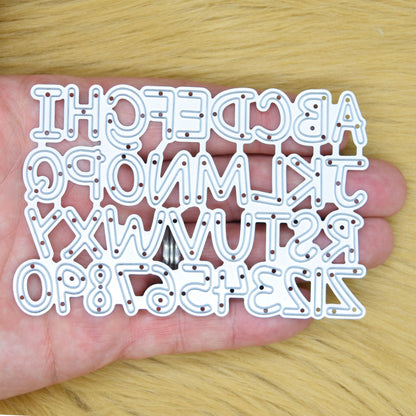 Uppercase Alphabet & Numbers Metal Cutting Die Plate – A–Z & 0–9 1.5cm