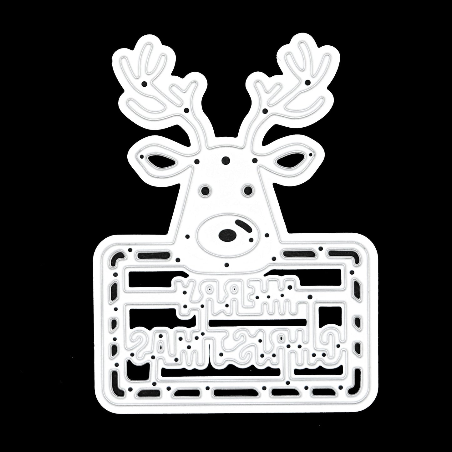 Reindeer “Merry Christmas” Metal Cutting Die – Festive Cardmaking