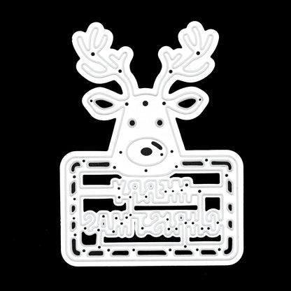 Reindeer “Merry Christmas” Metal Cutting Die – Festive Cardmaking