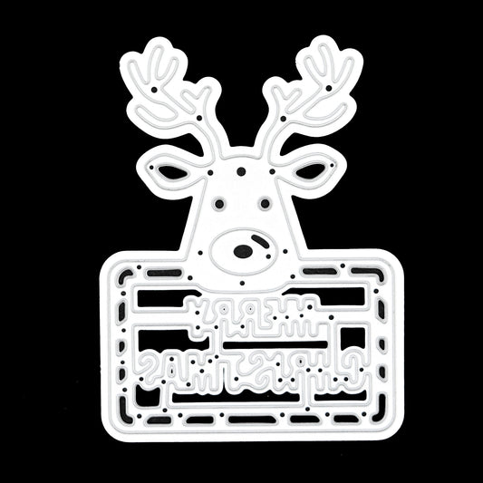 Reindeer “Merry Christmas” Metal Cutting Die – Festive Cardmaking