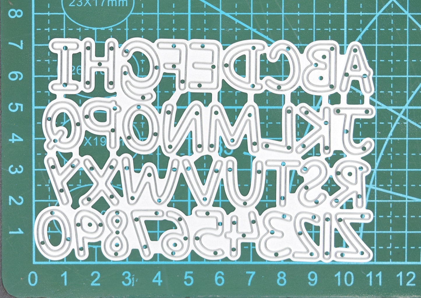 Uppercase Alphabet & Numbers Metal Cutting Die Plate – A–Z & 0–9 1.5cm