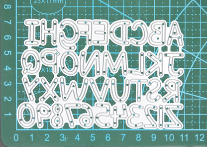 Uppercase Alphabet & Numbers Metal Cutting Die Plate – A–Z & 0–9 1.5cm