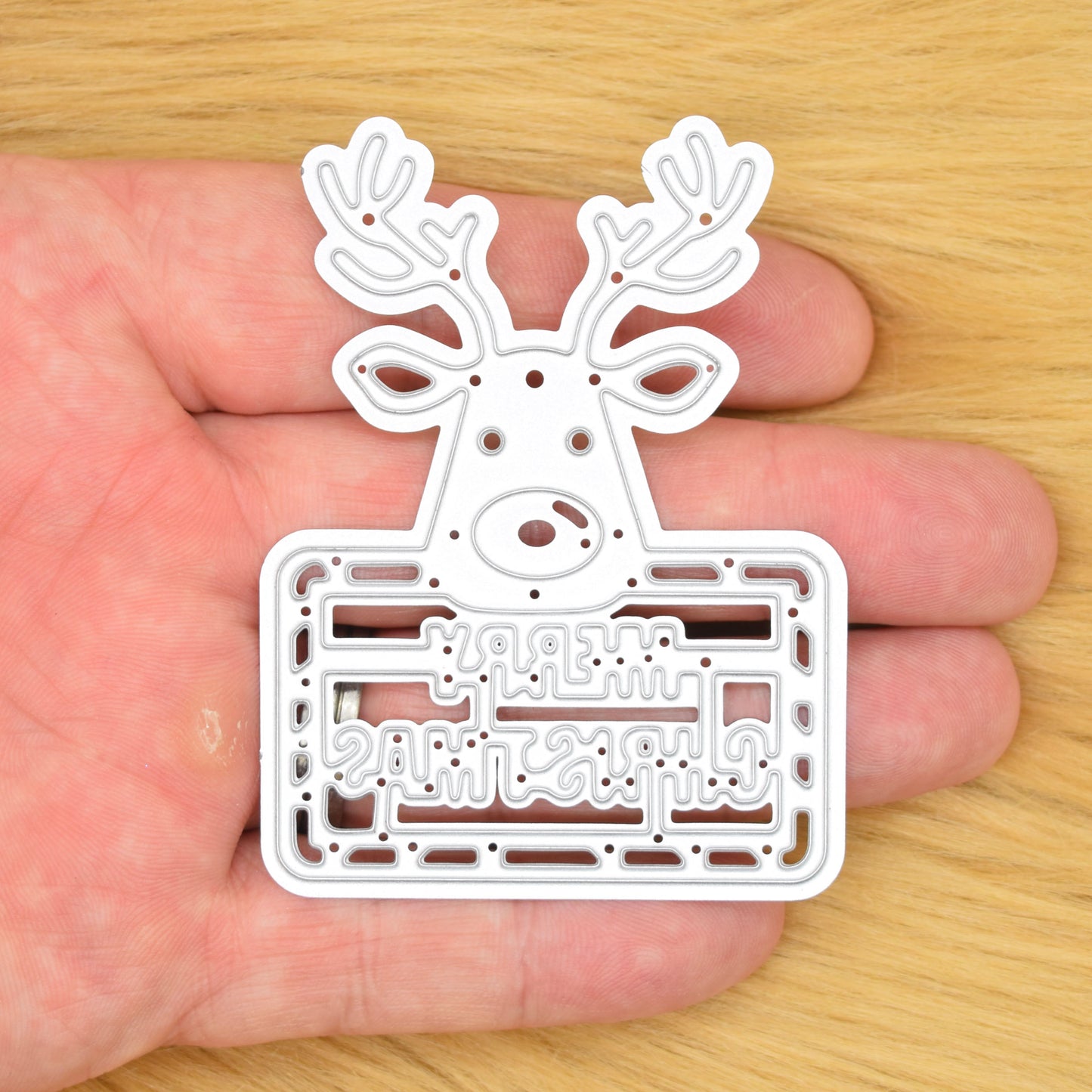 Reindeer “Merry Christmas” Metal Cutting Die – Festive Cardmaking