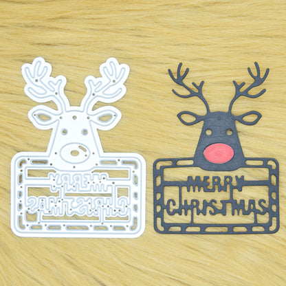 Reindeer “Merry Christmas” Metal Cutting Die – Festive Cardmaking