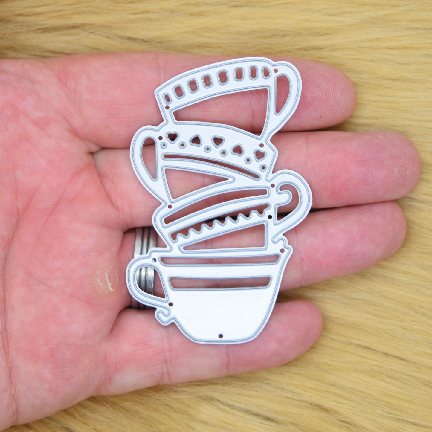 Stacked Teacups Metal Cutting Die – Afternoon Tea Silhouette