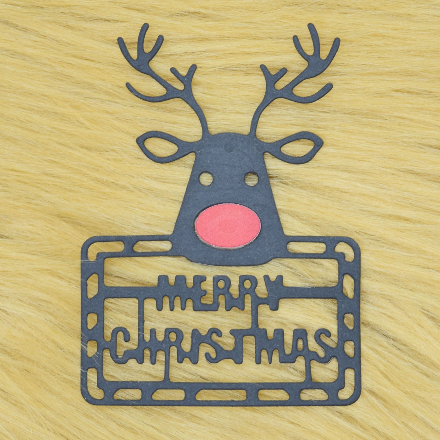 Reindeer “Merry Christmas” Metal Cutting Die – Festive Cardmaking